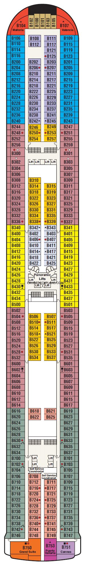 Sapphire Princess Deck Plan