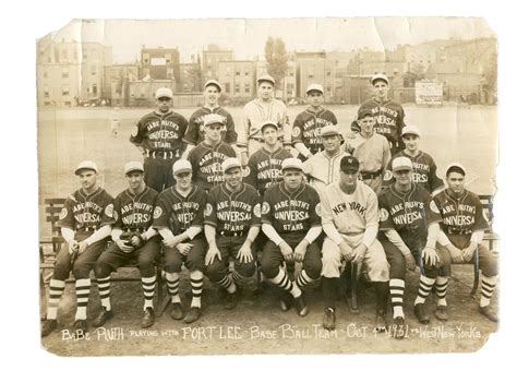 1931 Babe Ruth Lou Gehrig Universal All Stars Oversized Photograph