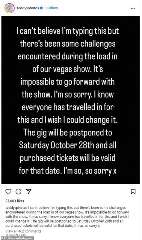 Ed Sheeran Cancels Las Vegas Concert Just Hours Before Taking To The