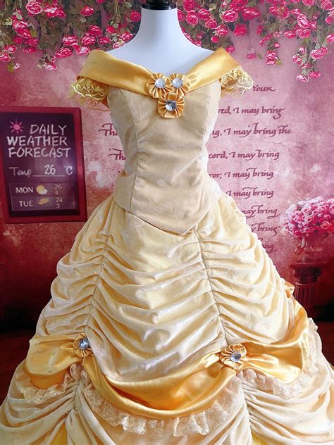 Belle Dress Adult Belle Cosplay Costume Etsy