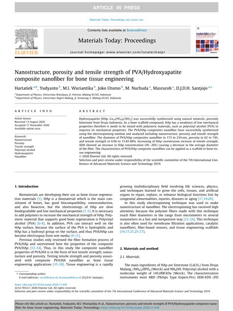 Pdf Nanostructure Porosity And Tensile Strength Of Pva