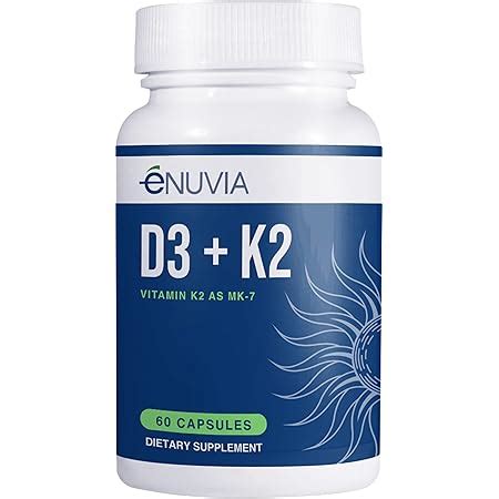 Amazon Enuvia D3 K2 Vitamin D3 K2 Supplement For Women And Men