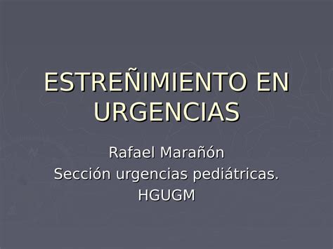 PDF ESTREÑIMIENTO EN URGENCIAS Home SEUP Malformaciones