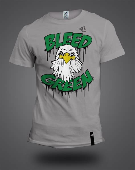 Bleed Green Swoop Shirt (Grey) | Art History 101 Clothing