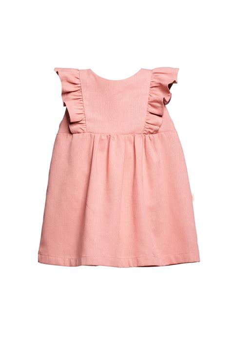 Vestido Infantil Margarida Linho Misto Sustentável 6 cores Pappus