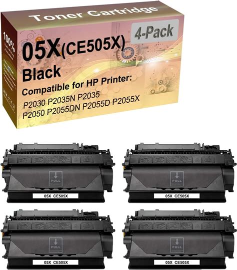 Amazon 4 Pack Compatible High Yield 05X CE505X Toner Cartridge