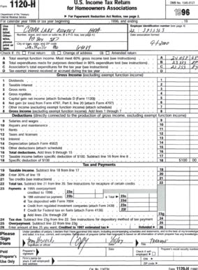 Form 1120 H Example - Fill Online, Printable, Fillable, Blank | pdfFiller