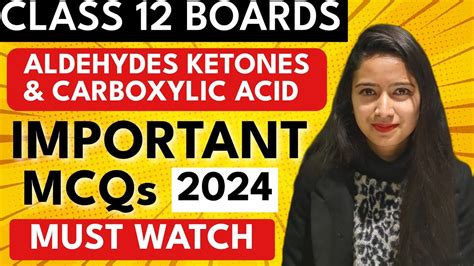 Aldehyde Ketone Carboxylic Acid Important Mcqs For Boards Class