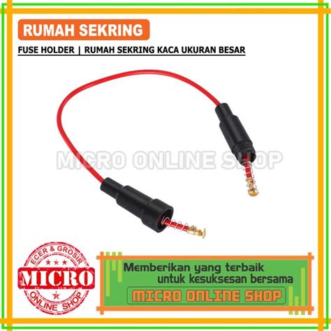 Jual Fuse Holder Besar Drat Kabel Gantung Rumah Sekering Kaca Besar