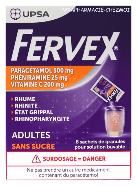 Fervex Adulte Sans Sucre Sachets De Granules Parapharmacie Chez Moi