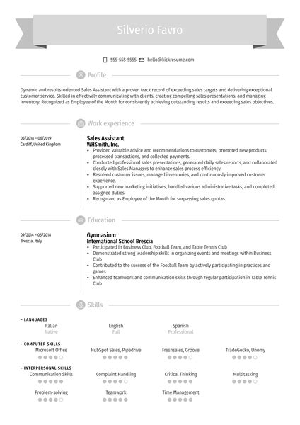 Maternity Leave Sales Manager Resume Sample Kickresume