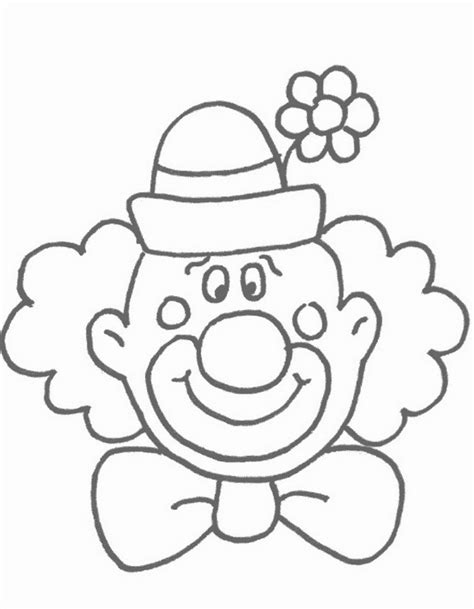 Viso Di Un Clown Da Colorare • Disegni Da Colorare