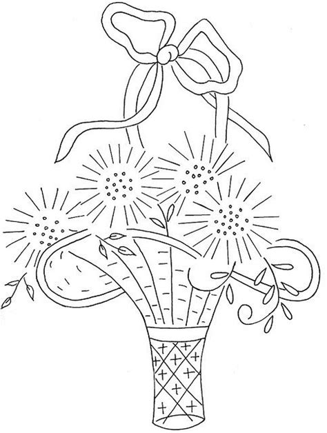 Disegno Da Ricamare Vaso Di Fiori Stilizzato Magiedifilo It Punto