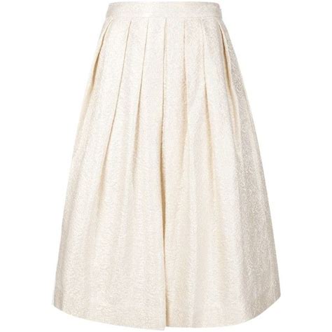 Derek Lam 10 Crosby Pleated A Line Skirt Metallic Pleated Skirt