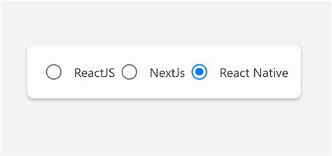 How To Implement Radio Button In React Native GeeksforGeeks