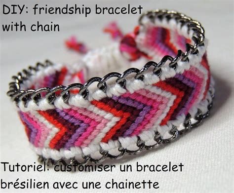 customiser un bracelet brésilien avec un chainette DIY friendship