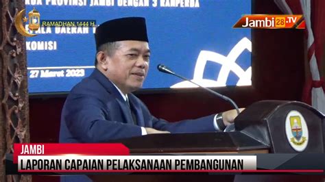 Gubernur Al Haris Sampaikan Nota Pengantar LKPJ TA 2022 YouTube