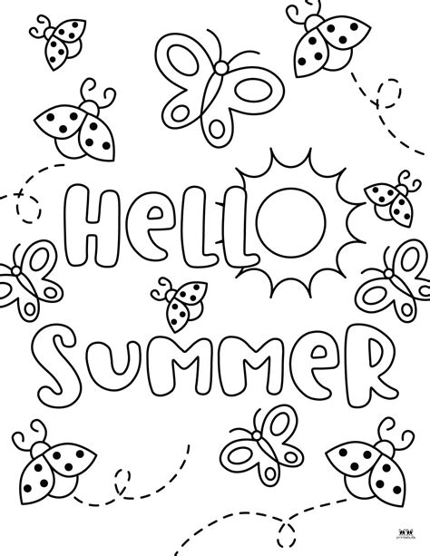 Summer Coloring Pages 100 Free Printable Pages Printabulls