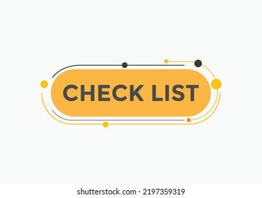 Check List Text Button Speech Bubble Stock Vector Royalty Free