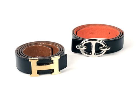 Bonhams Two Hermès Leather Belts