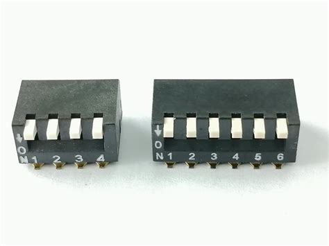 6 Positions Low Profile Piano Type Pitch 2 54 Mm SMT Mounting DIP