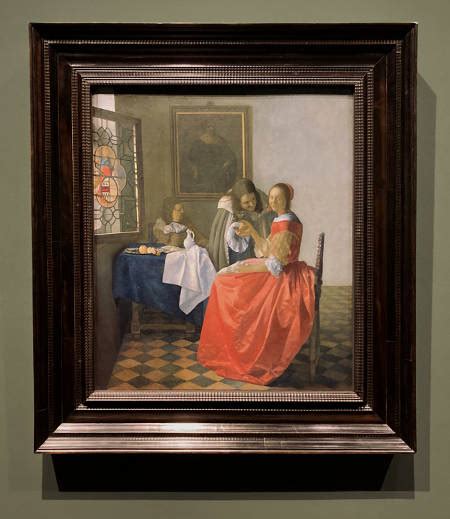 Vermeers Paintings In Their Frames Girl With A Wine Glass