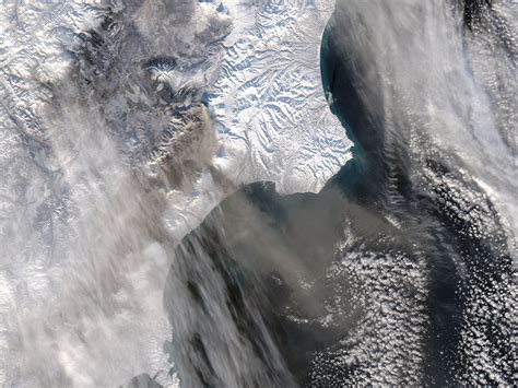 Ash Plume From Kizimen Kamchatka Peninsula Eastern Russia