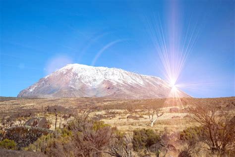 Snow on Top of Mount Kilimanjaro Stock Photo - Image of snow, natural ...