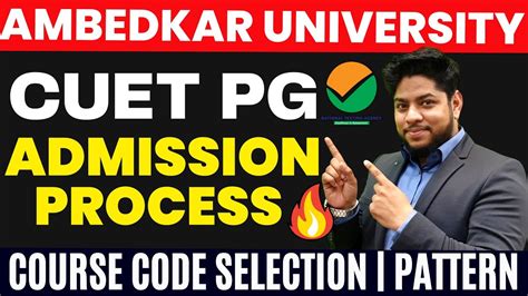 Dr Br Ambedkar University Cuet Pg Courses Admission Process 2023🔥 Youtube