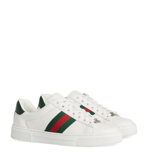 Womens Gucci White Leather Ace Sneakers Harrods UK