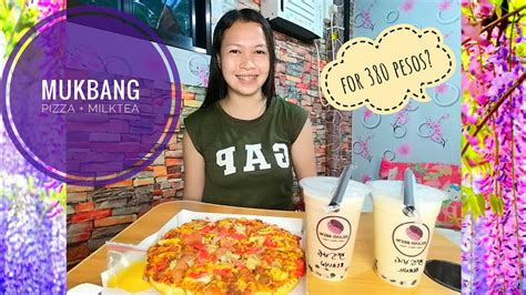 Mukbang Pizza Milktea Ms Realyn Youtube