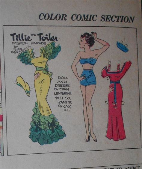 Tillie The Toiler 6 23 35 From Ebay Paper Dolls Vintage Paper