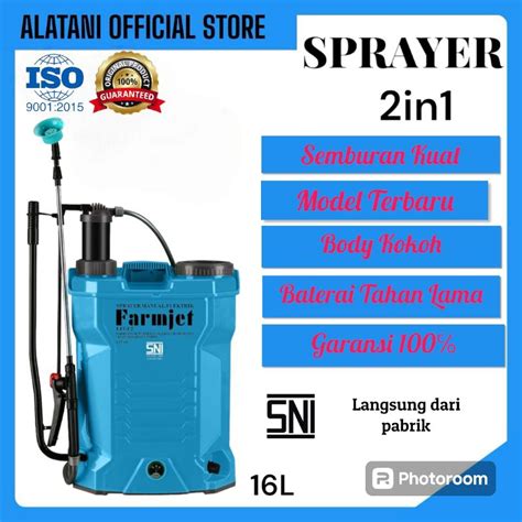 Jual FARMJET SPRAYER16 LITER 2IN1 ELEKTRIK MANUAL 501 Shopee Indonesia