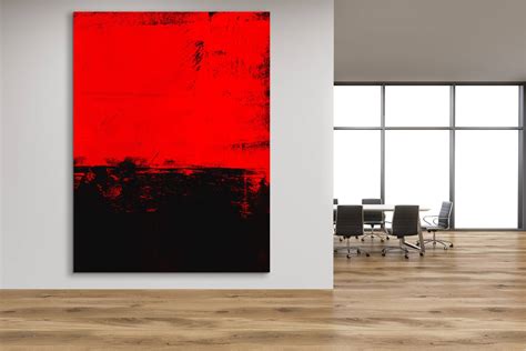 Red and Black Art Abstract Art Contemporary Art Abstract | Etsy