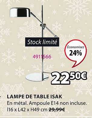 Promo Lampe De Table Isak Chez Jysk Icatalogue Fr