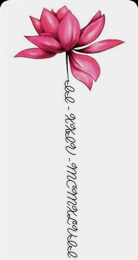 A Pink Flower With The Words Love On It