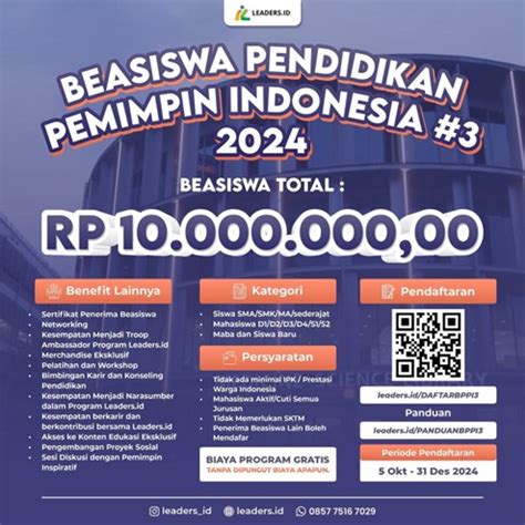 Info Beasiswa Pendidikan Pemimpin Indonesia Himatika Ugm