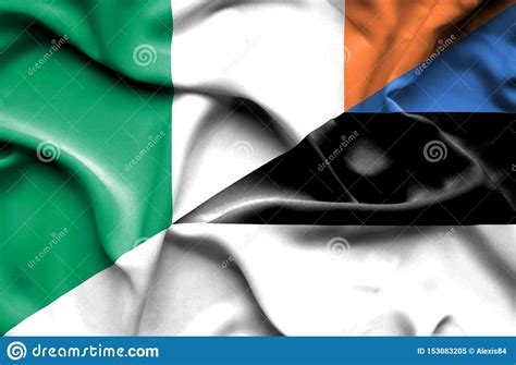 Bandera Que Agita De Estonia Y De Irlanda Stock De Ilustraci N