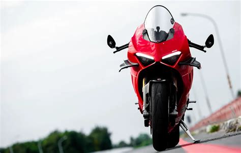 Wallpaper Red Daytime Running Lights Panigale V4S For Mobile And