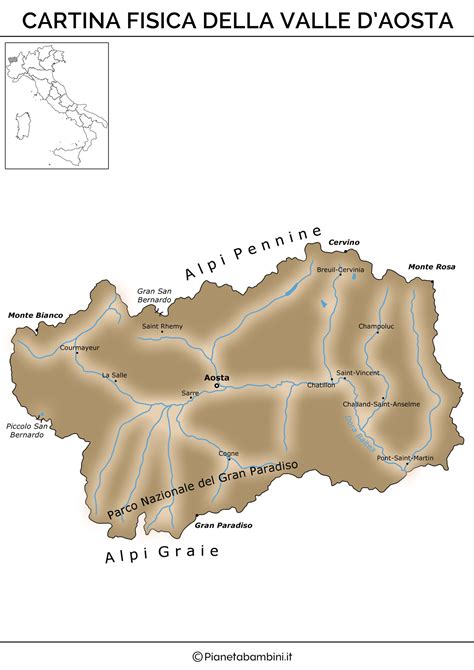 Cartina Fisica Valle D Aosta Da Stampare
