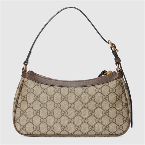 Ophidia Small Shoulder Bag In Beige And Ebony Supreme Gucci® Nl