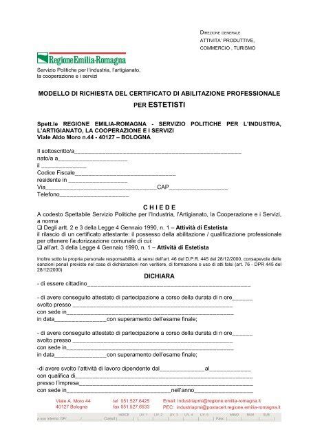 Richiesta Certificato Abilitazione Professionale Camera Di