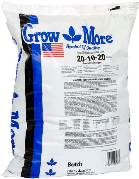 Grow More Water Soluble Fertilizer Pound Amazon Co