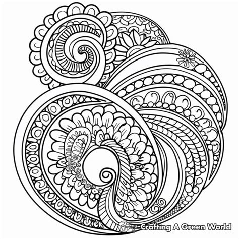 Paisley Coloring Pages For Adults Free And Printable