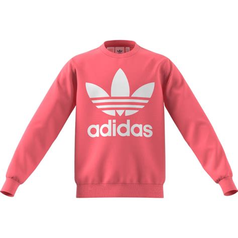 Adidas Originals Adicolor Trefoil Crew Sweatshirt Pink Dressinn