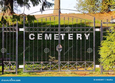 Cemetery Gate Stock Photo Image 60483897