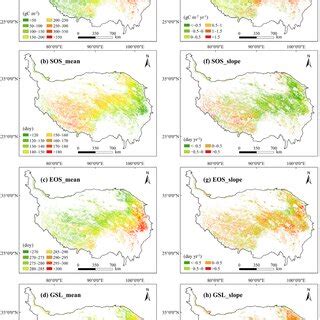 Spatial Patterns Of Multi Year Mean Values Ac And The Linear Slopes