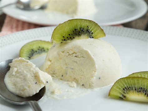 Sowieso Pl Tzlich Temperatur Kiwi Eis Mit Eismaschine Gans Eintauchen