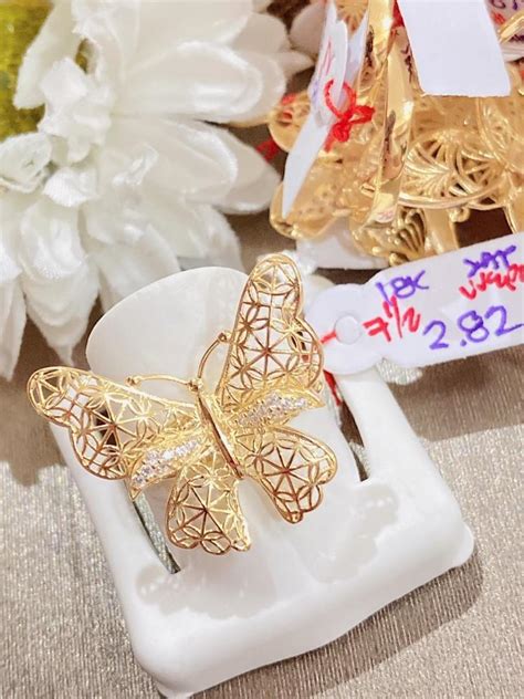 Butterfly Ring JG K18 Women S Fashion Jewelry Organizers Charms On