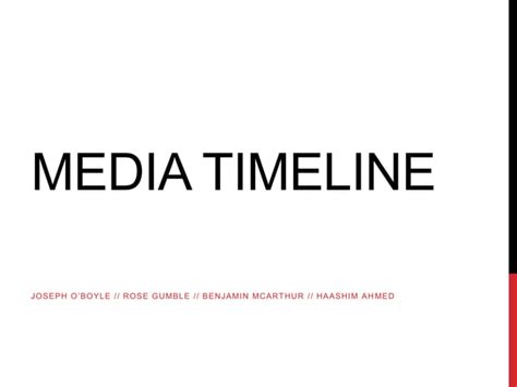 Media Timeline Ppt